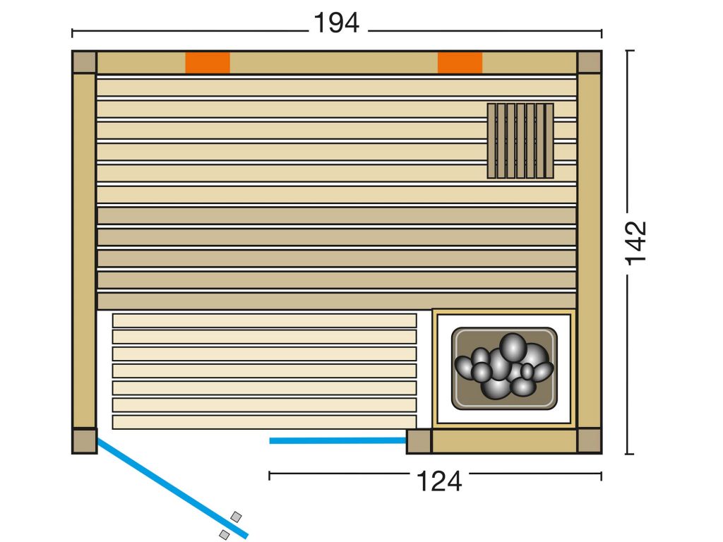 Optima Gerade Grundriss 193x142cm
